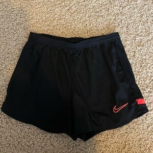 Nike Dri-Fit Black and Red Athletic Shorts